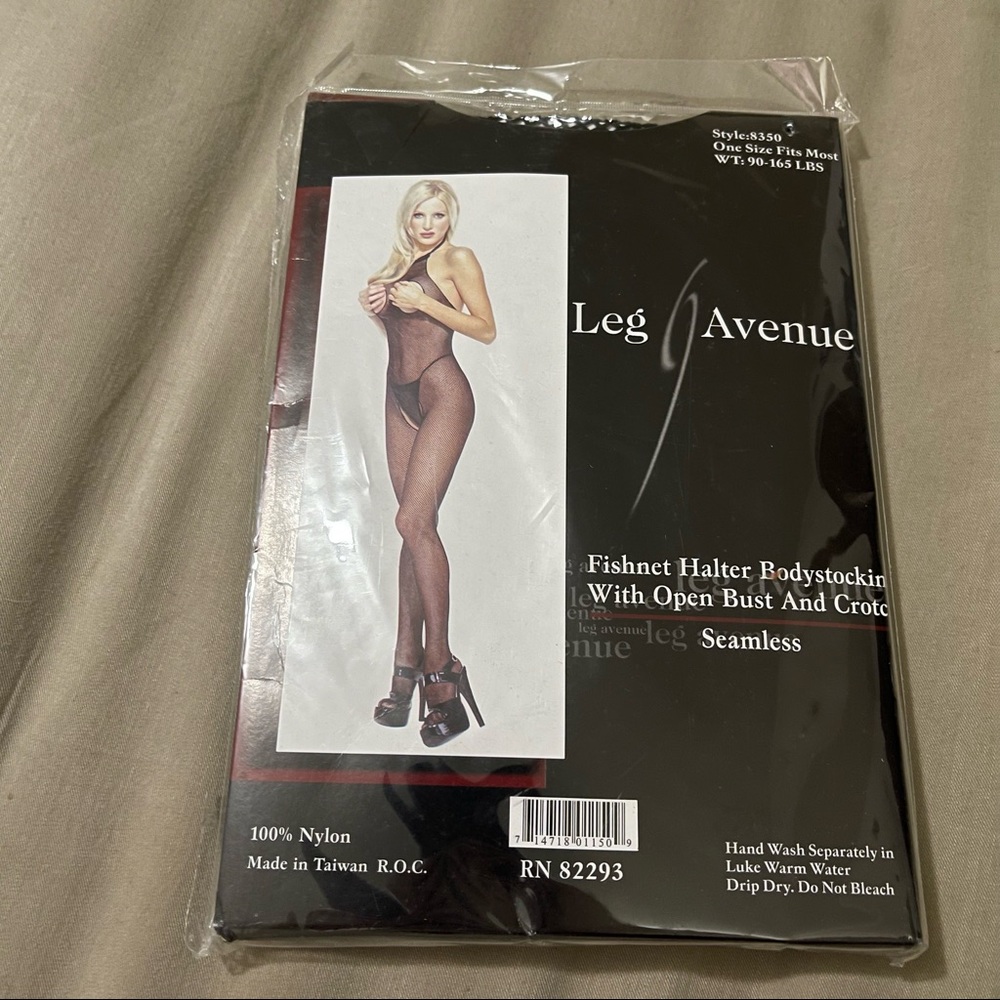 Leg Avenue Fishnet Halter Bodystocking